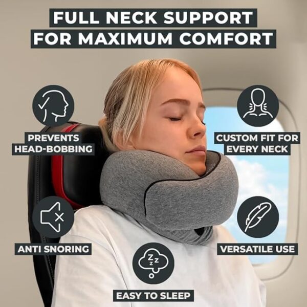 FlyHugz® Neck Travel Pillow | Memory Foam - Image 2