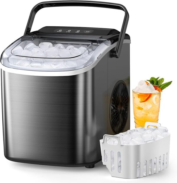 Stainless Steel Countertop Ice Maker