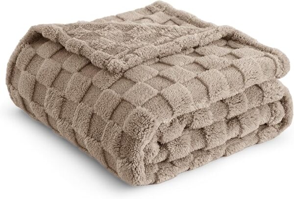 Bedsure Light Taupe Throw Blanket for Couch