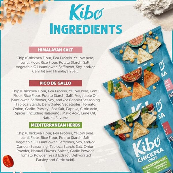 Kibo Chickpea Chips 3 Flavor Variety Pack - Image 2