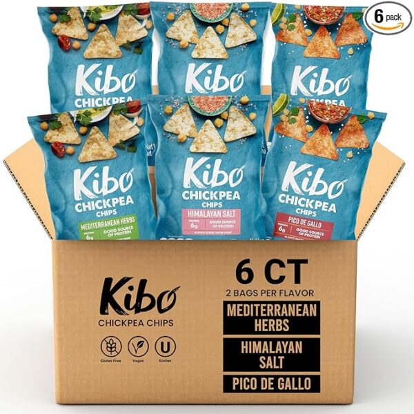 Kibo Chickpea Chips 3 Flavor Variety Pack