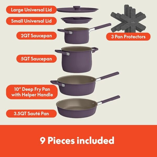 bella 9 Piece StoreMore Cookware Set, Fits - Image 2