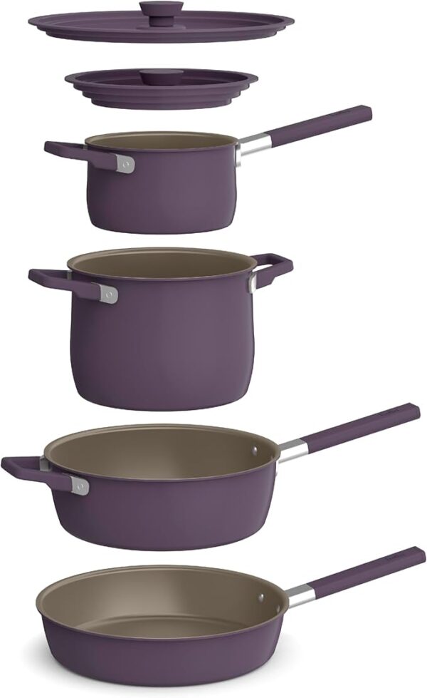 bella 9 Piece StoreMore Cookware Set, Fits