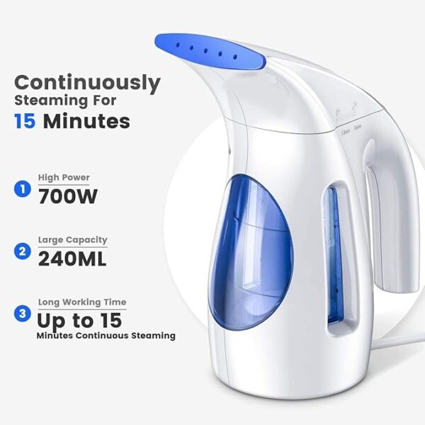 HiLIFE Steamer for Clothes, Portable - Image 2