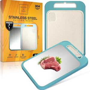 Stainless Steel Cutting Board, 14" x 11", 2 Sided