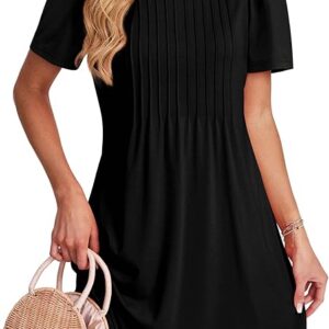 SAMPEEL Womens Pleated Front Summer