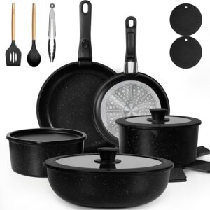 KIKCOIN 20 Pcs Pots and Pans Set Non Stick,