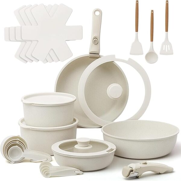28Pcs Pots and Pans Set Non Stick, Cookware