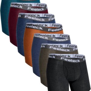 Mens underwear Rayon Boxer Briefs 7-Pack