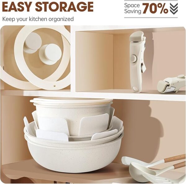28Pcs Pots and Pans Set Non Stick, Cookware - Image 2