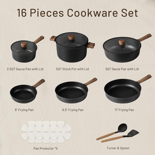 CAROTE Nonstick Pots and Pans,Cookware Set - Image 2