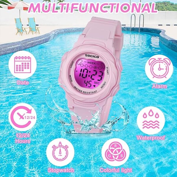 SOCICO Kids Digital Watches for Girls Boys, - Image 4