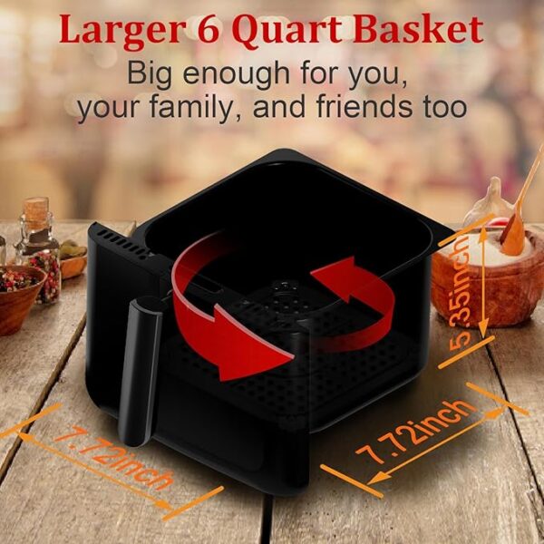 Air Fryer, 6QT Air Fryer Oven with LED Digital - Image 2