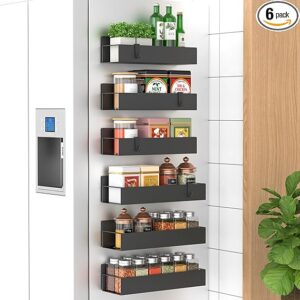 6 Pack Magnetic Spice Storage Rack Organizer
