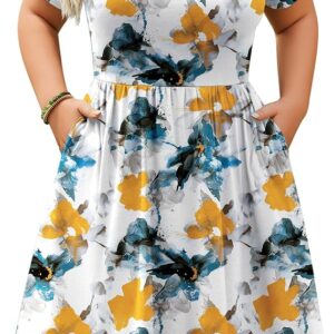 IN'VOLAND Womens Plus Size Summer Dress