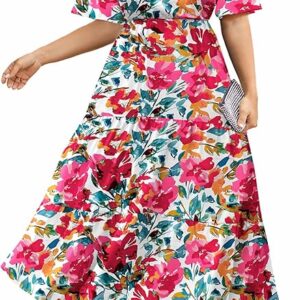 IN'VOLAND Plus Size Short Sleeve Dress for