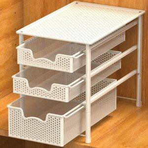 Simple Houseware 3 Tier White Alloy Steel