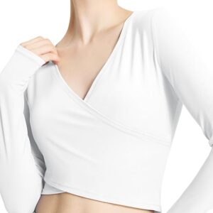 baleaf Women's Long Sleeve Crop Top for