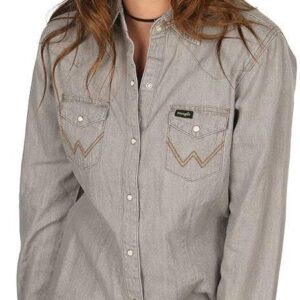 Wrangler Women's Western Snap Work Long