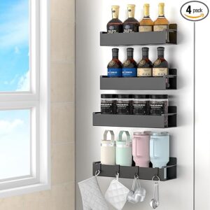 4 Pack Magnetic Spice Storage Rack Organizer