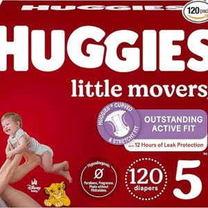 Huggies Size 5 Diapers, Little Movers Baby