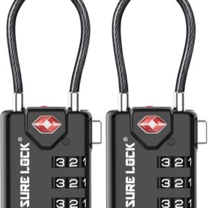SURE LOCK TSA Compatible Travel Luggage Locks