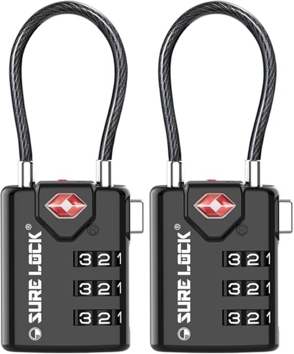 SURE LOCK TSA Compatible Travel Luggage Locks