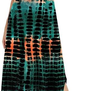 HUSKARY Women's Maxi Dresses V Neck Sleeveless