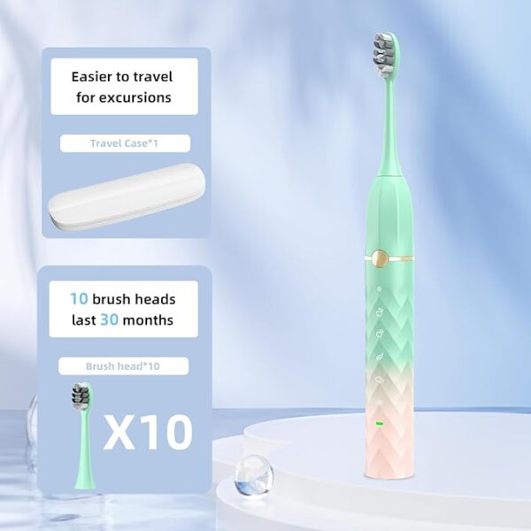 Electric Toothbrush Set, Equipped with 10 - Image 2