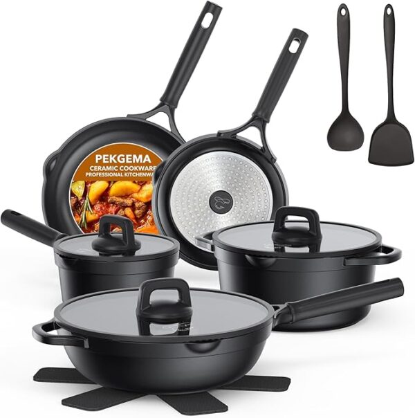 PekGema Nonstick Pots and Pans set, Non