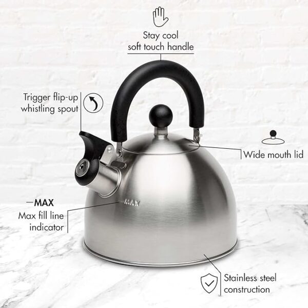 Primula Stewart Whistling Stovetop Tea Kettle Food Grade - Image 2