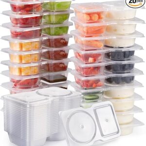 Reusable Snack Containers with Lids 20Pcs