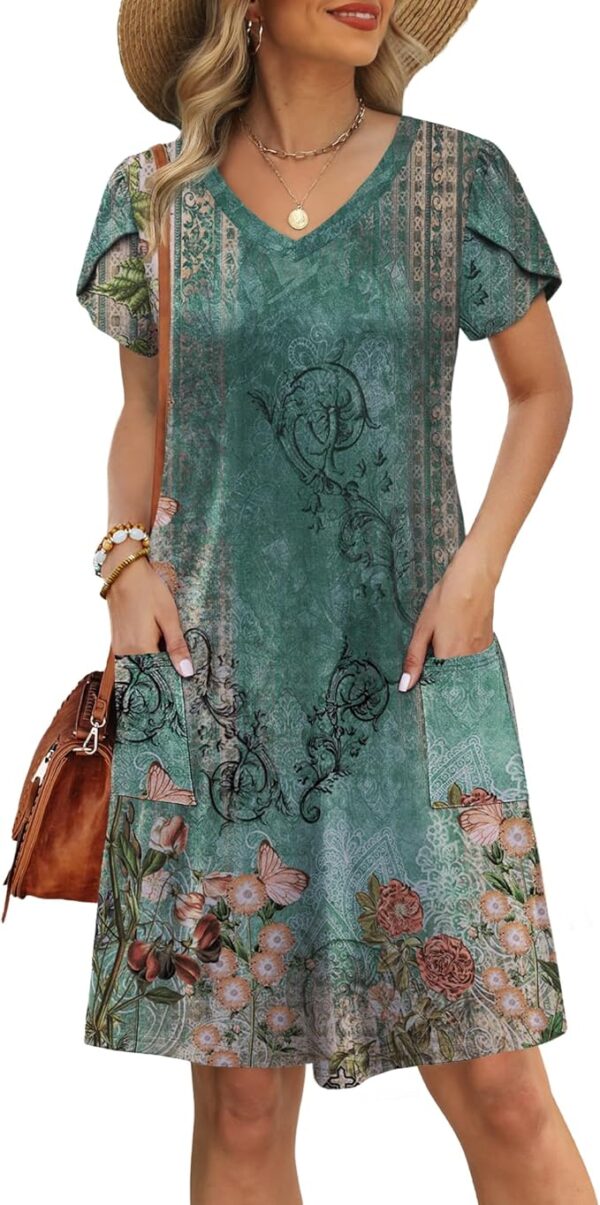 OFEEFAN Womens Summer Dresses 2025 Tulip Petal