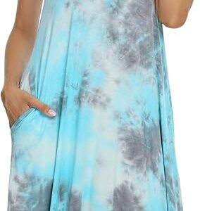 Women Casual Loose Soft Crewneck Short Sleeve Pockets