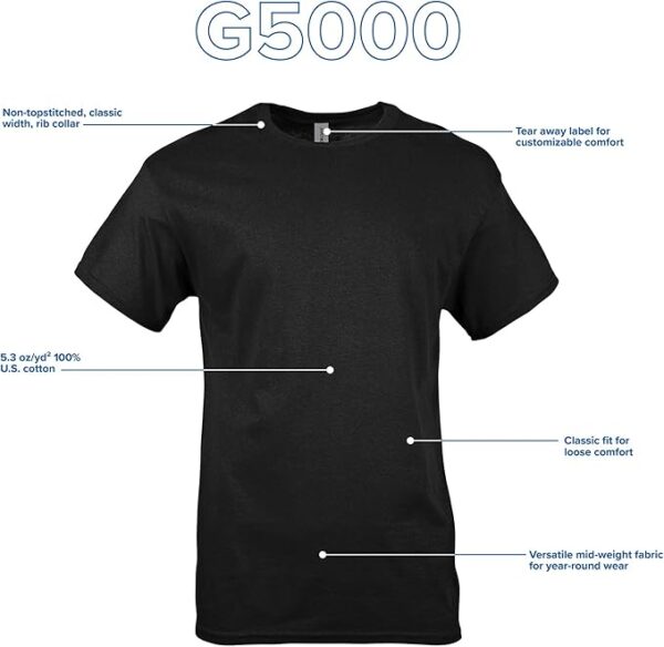 Gildan Unisex Adult Heavy Cotton T-Shirt - Image 2