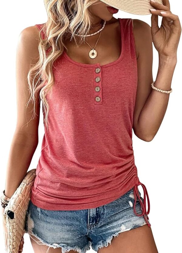 Womens U Neck Tank Tops Summer Sleeveless