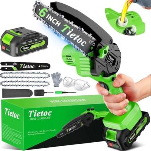Tietoc Chainsaw 6 Inch Mini Electric Chainsaw Cordless