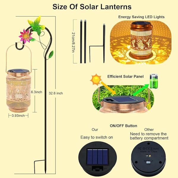 Hummingbird Solar Lanterns Outdoor - Image 2