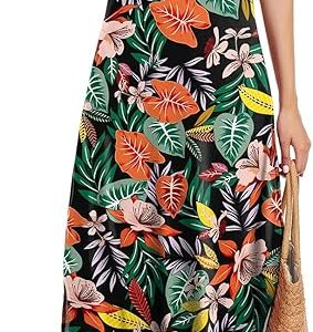 HUSKARY Women's Maxi Dresses V Neck