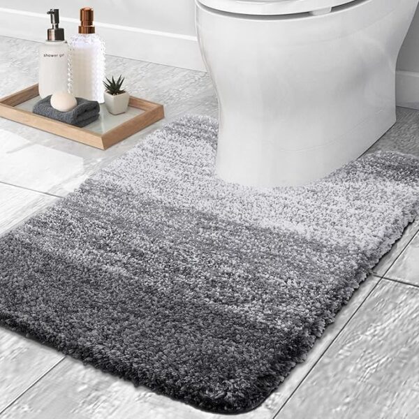 OLANLY Luxury Toilet Rugs U-Shaped 24x20