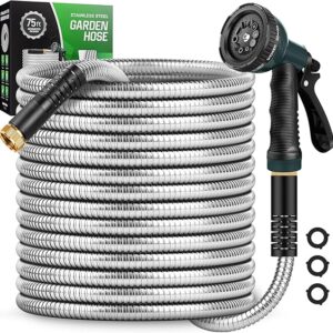 Garden Hose 75 FT with 10-Function Nozzle,