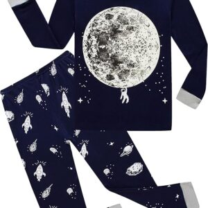 KikizYe Little Big Boys Girls Pajamas Set Kids PJs 100% Cotton Sleepwear