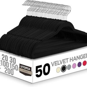 Utopia Home Velvet Hangers 50 Pack - Non