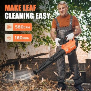Cordless Leaf Blower - 580CFM/160MPH