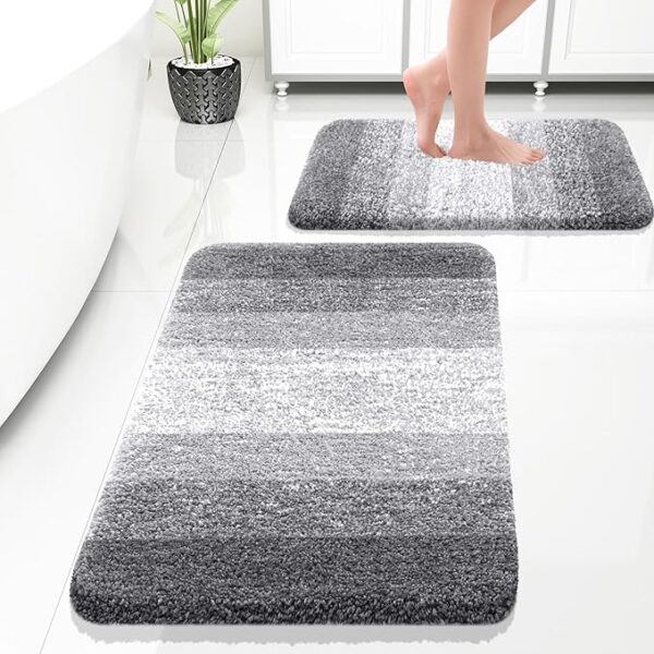 OLANLY Bathroom Rug Set 2 Piece, Soft